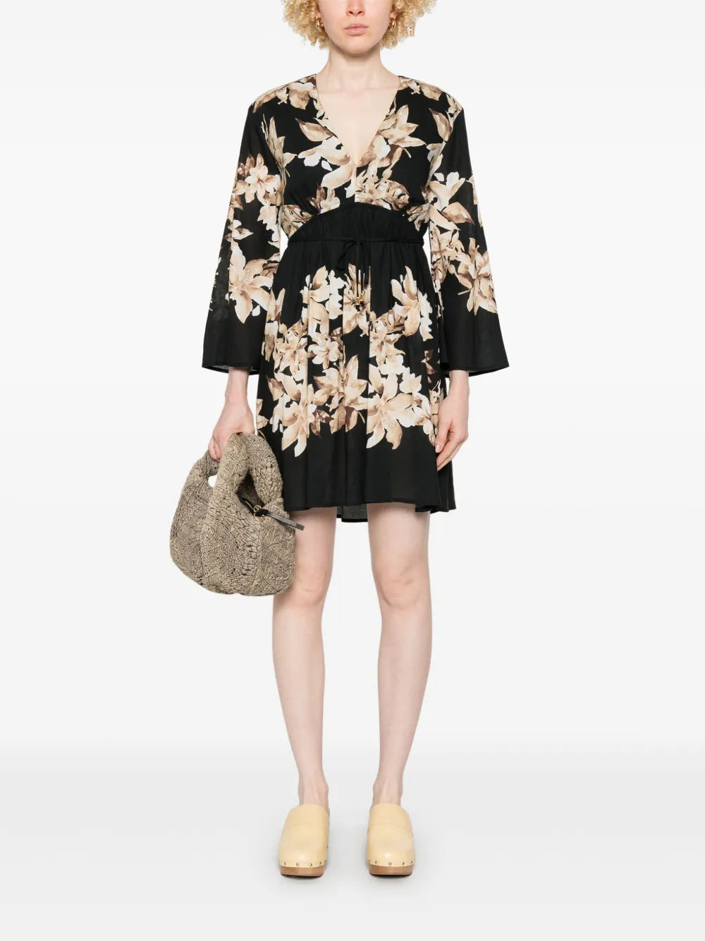 Floral-Print Mini Dress