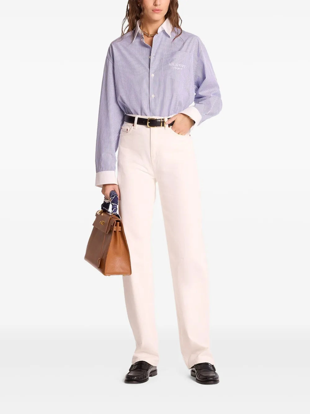 Contrasting Collar Shirt