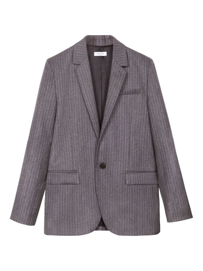 Pinstriped Tailored Blazer