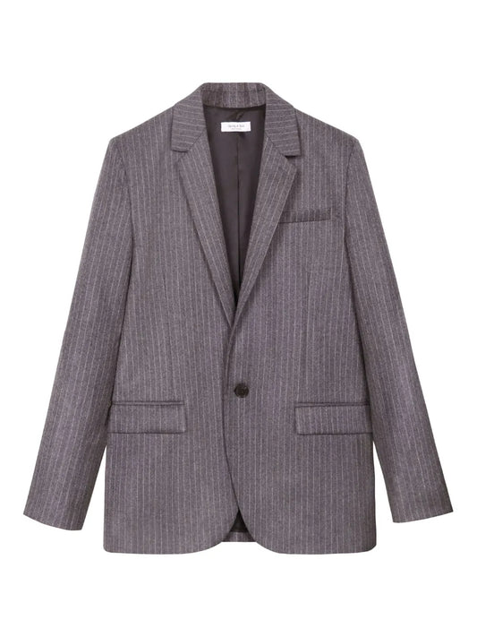Pinstriped Tailored Blazer
