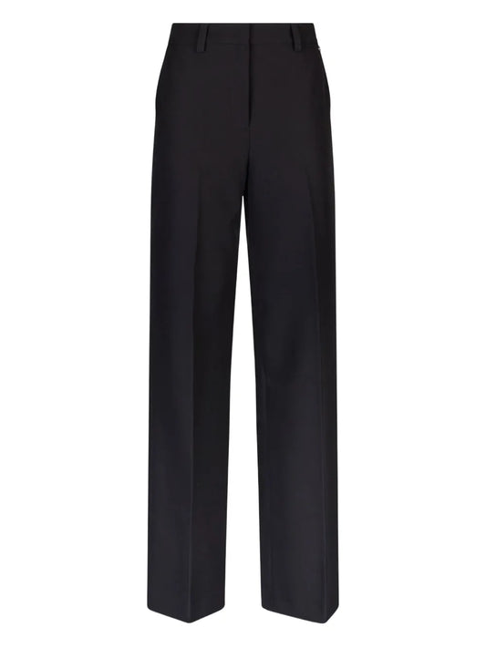 Pressed-Crease Palazzo Trousers