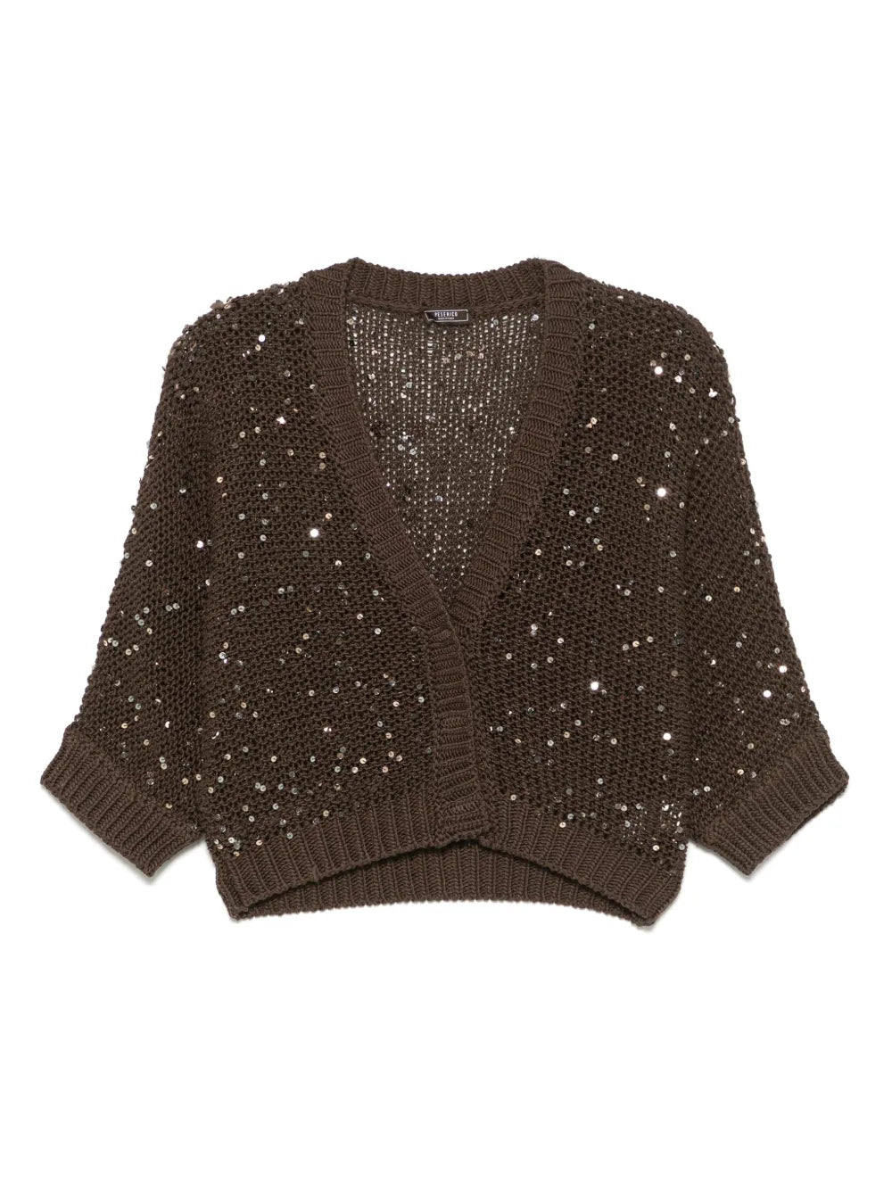 Sequin-Embellished Cotton Cardigan