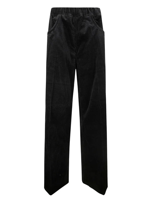 Leather Straight-Leg Trousers
