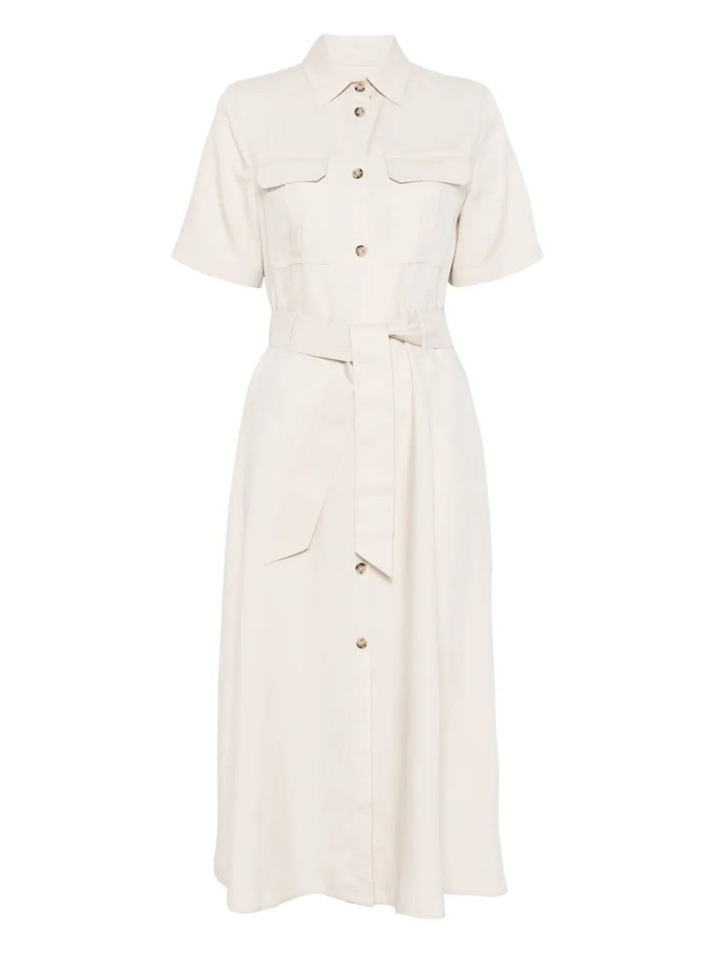 Tied-Waist Midi Dress
