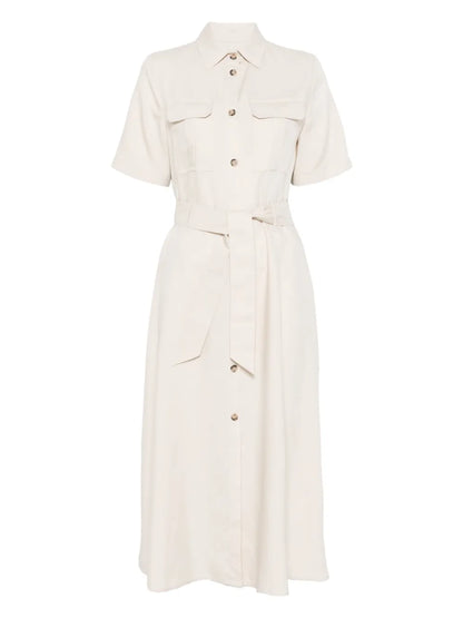 Tied-Waist Midi Dress