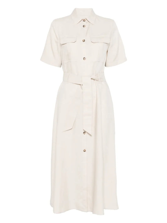 Tied-Waist Midi Dress