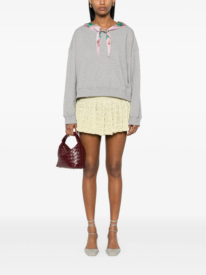 Scarf-Detailed Sweatshirt