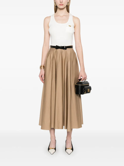 Belted Midi Skirt