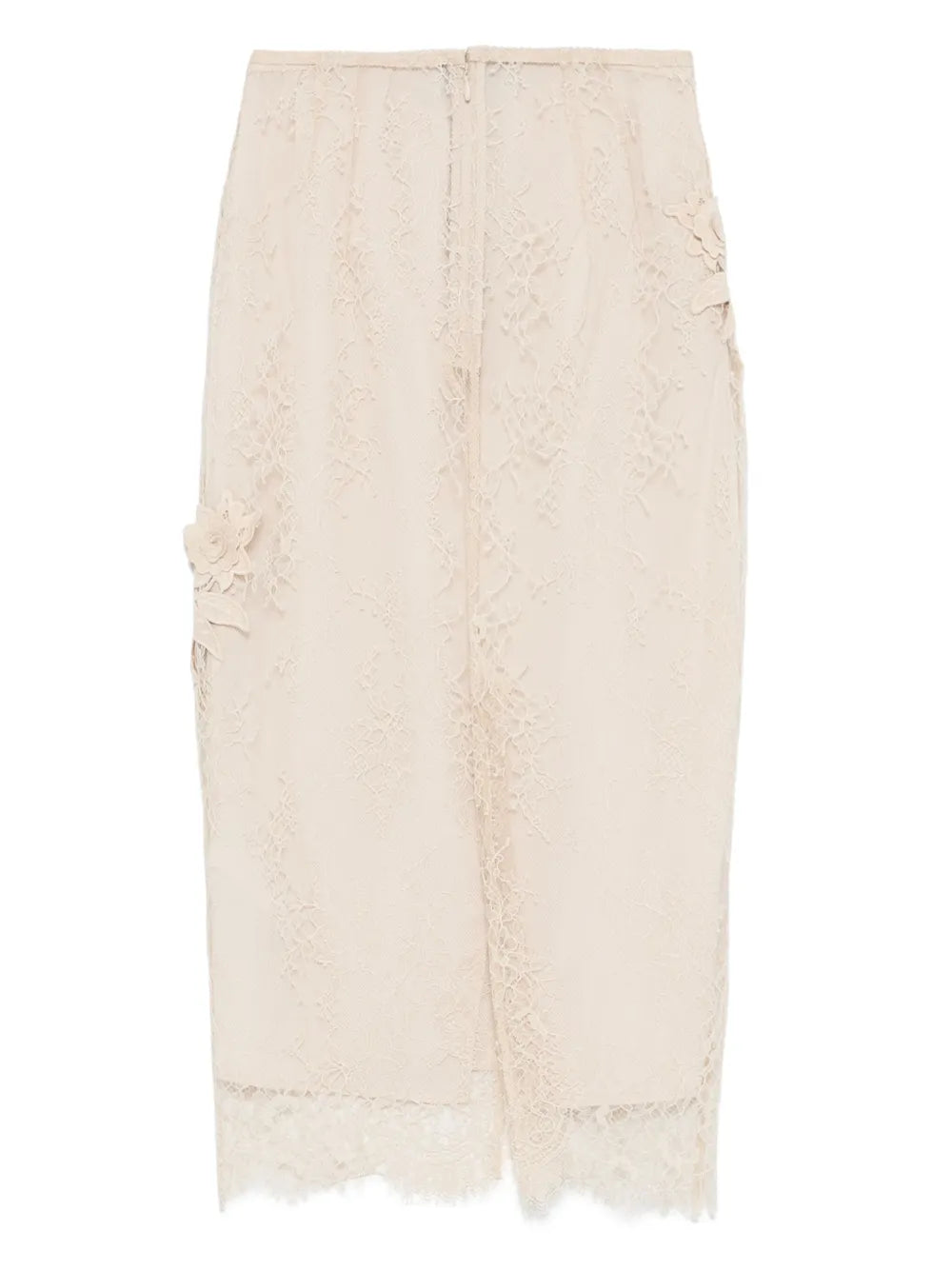 Rose-Embroidered Skirt