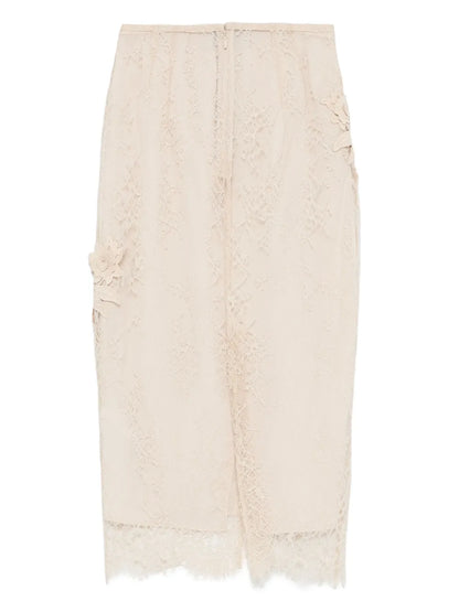 Rose-Embroidered Skirt