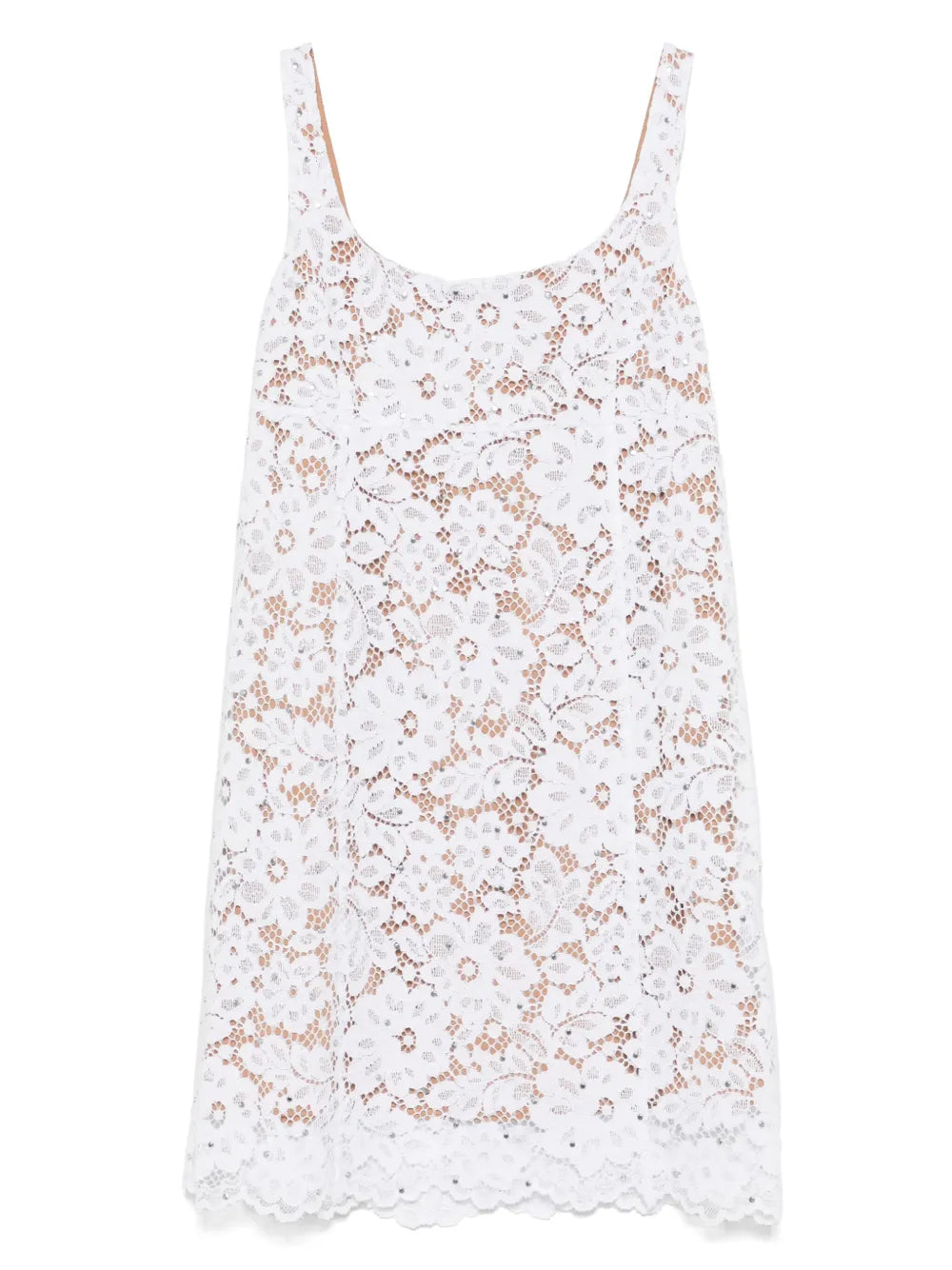 Studded Lace Mini Dress