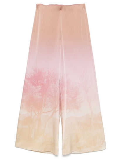 Illustration-Print Trousers