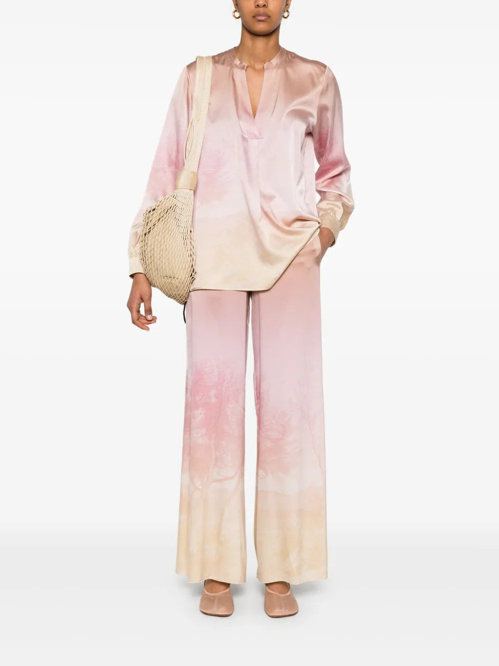 Illustration-Print Trousers