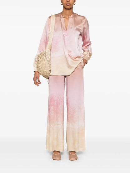 Illustration-Print Trousers