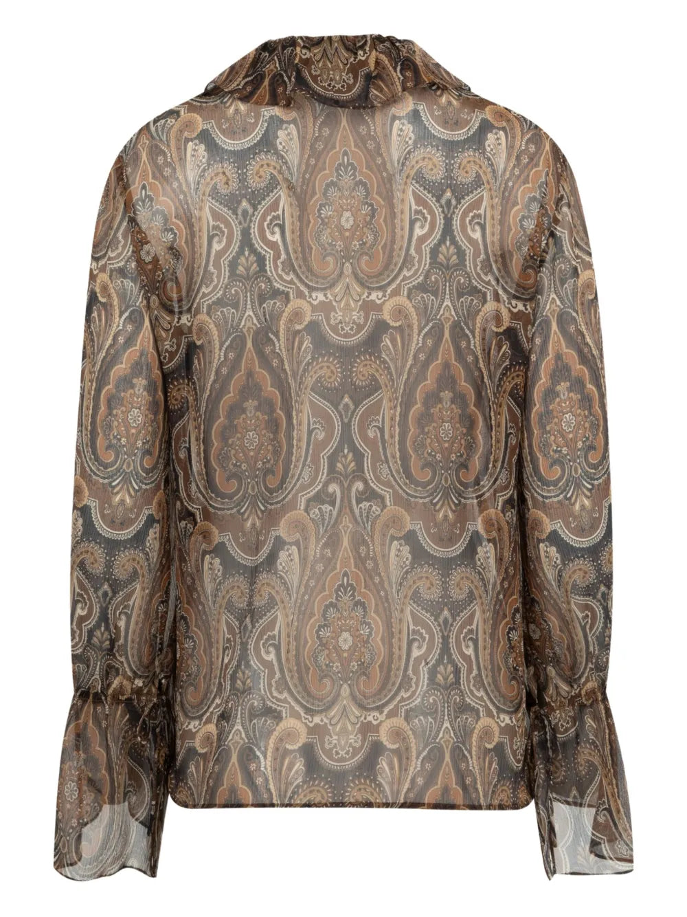 Cecily Ruffle-Detail Paisley-Print Blouse