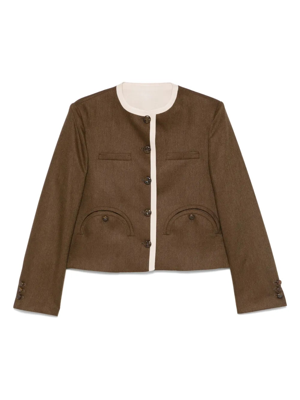 Contrast-Trim Jacket