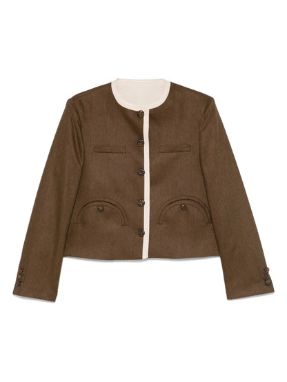 Contrast-Trim Jacket