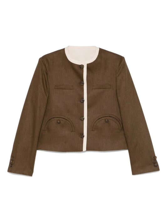 Contrast-Trim Jacket