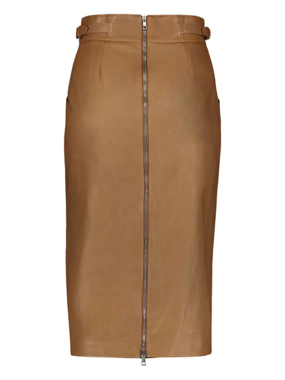 Leather Midi Skirt