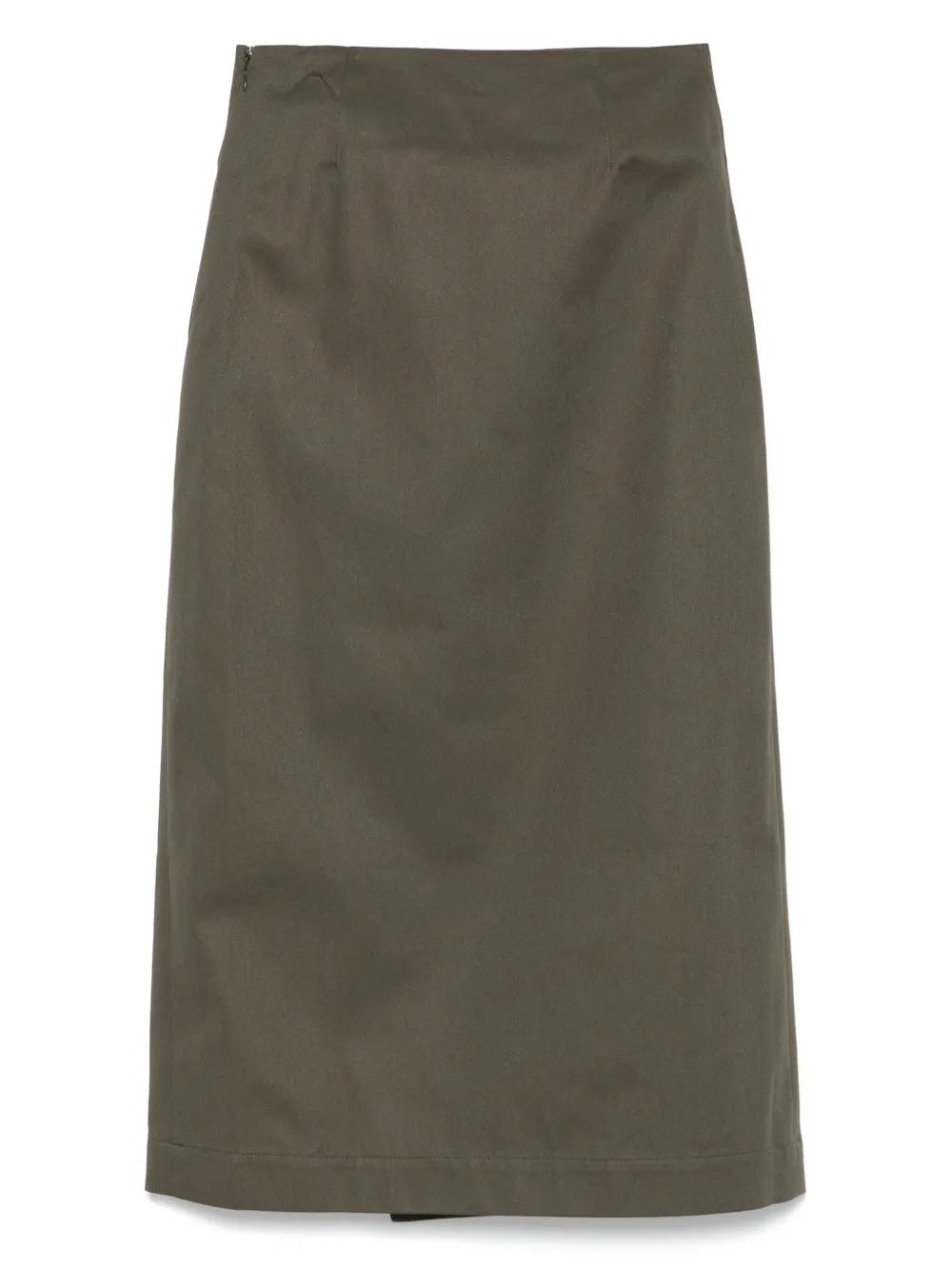 Twill-Weave Midi Skirt
