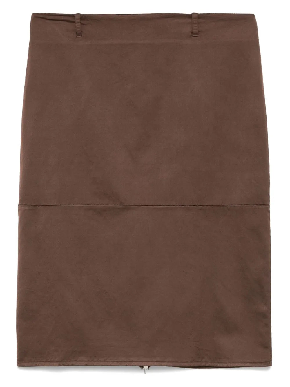 Zip-Up Midi Skirt