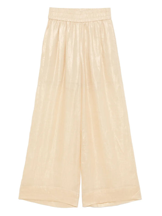 Lurex Wide-Leg Trousers