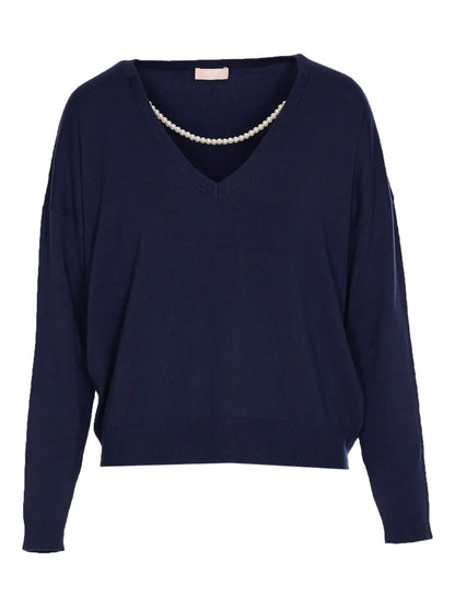 Pearl-Embellished Sweater