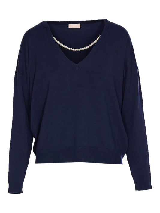 Pearl-Embellished Sweater