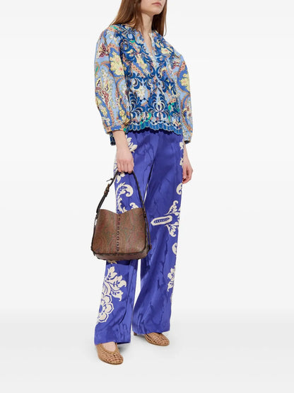 Paisley-Print Blouse