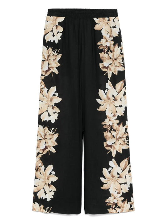 Floral-Print Trousers