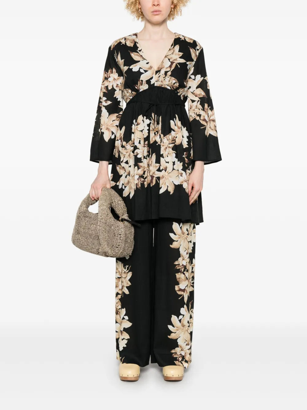 Floral-Print Trousers