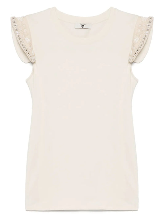 Bead-Detailing T-Shirt