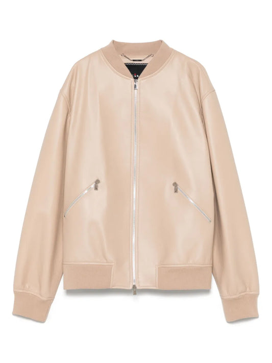Leather Bomber Jacket