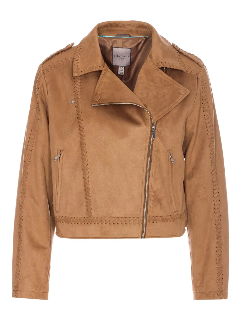 Stitched-Detail Biker Jacket