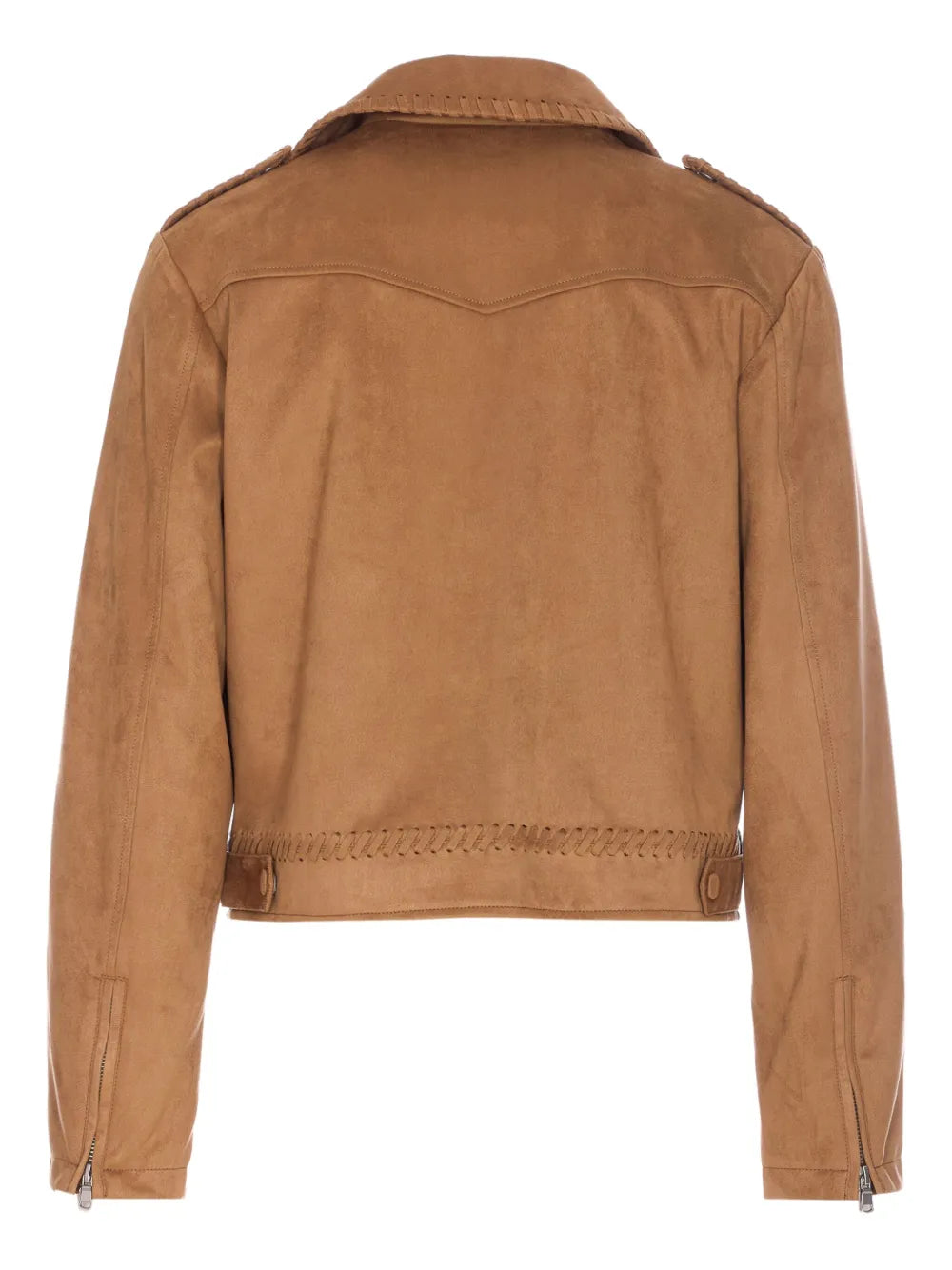 Stitched-Detail Biker Jacket
