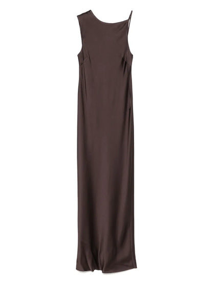 Asymmetric Satin Dress