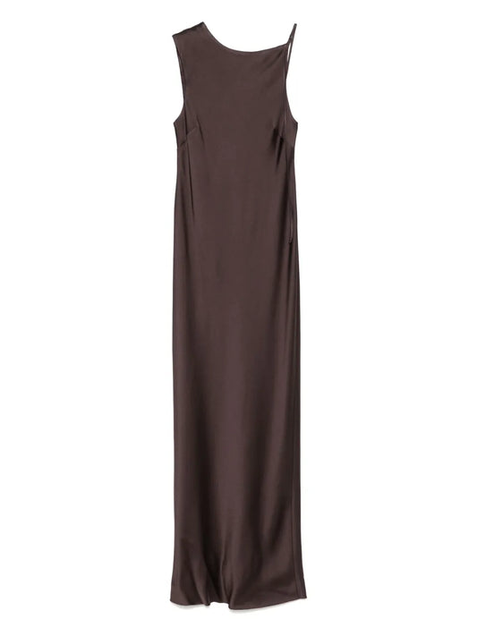 Asymmetric Satin Dress