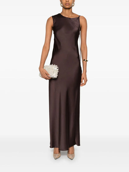 Asymmetric Satin Dress