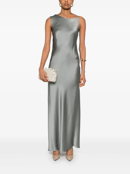 Asymmetric Satin Dress