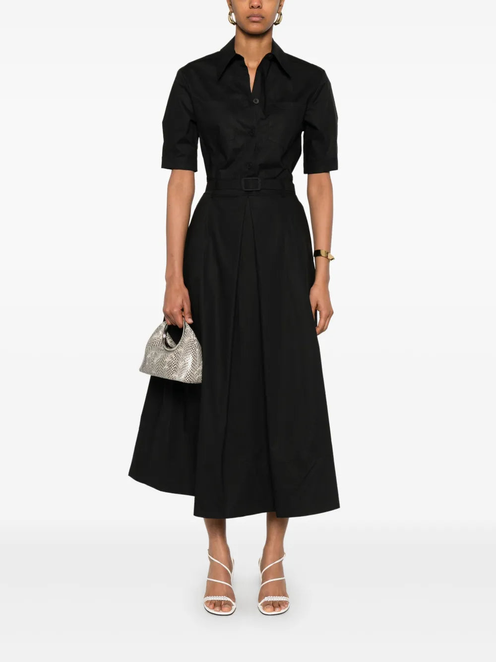 Pleated Shirt Dress