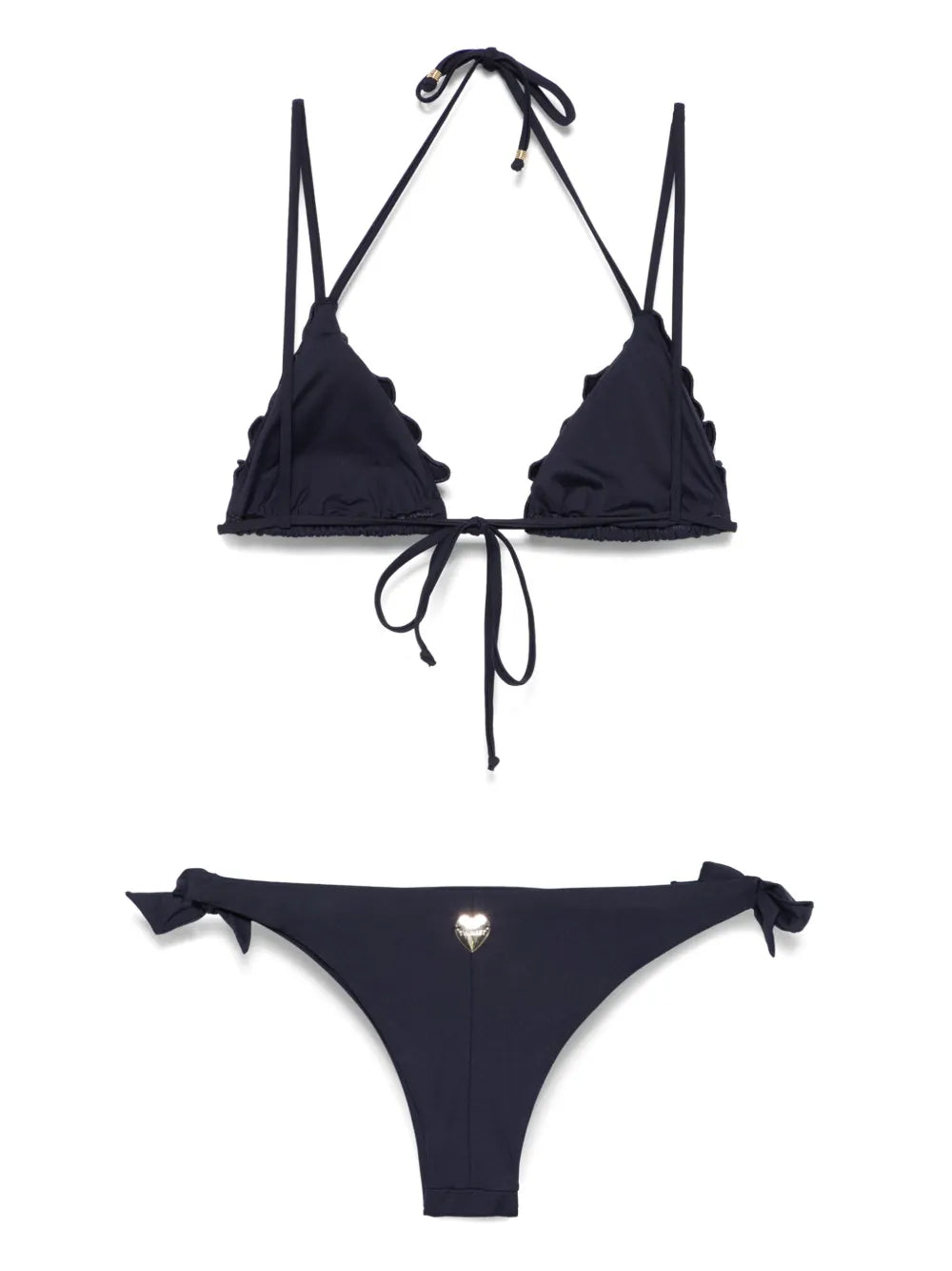 Floral-Appliqué Bikini Set