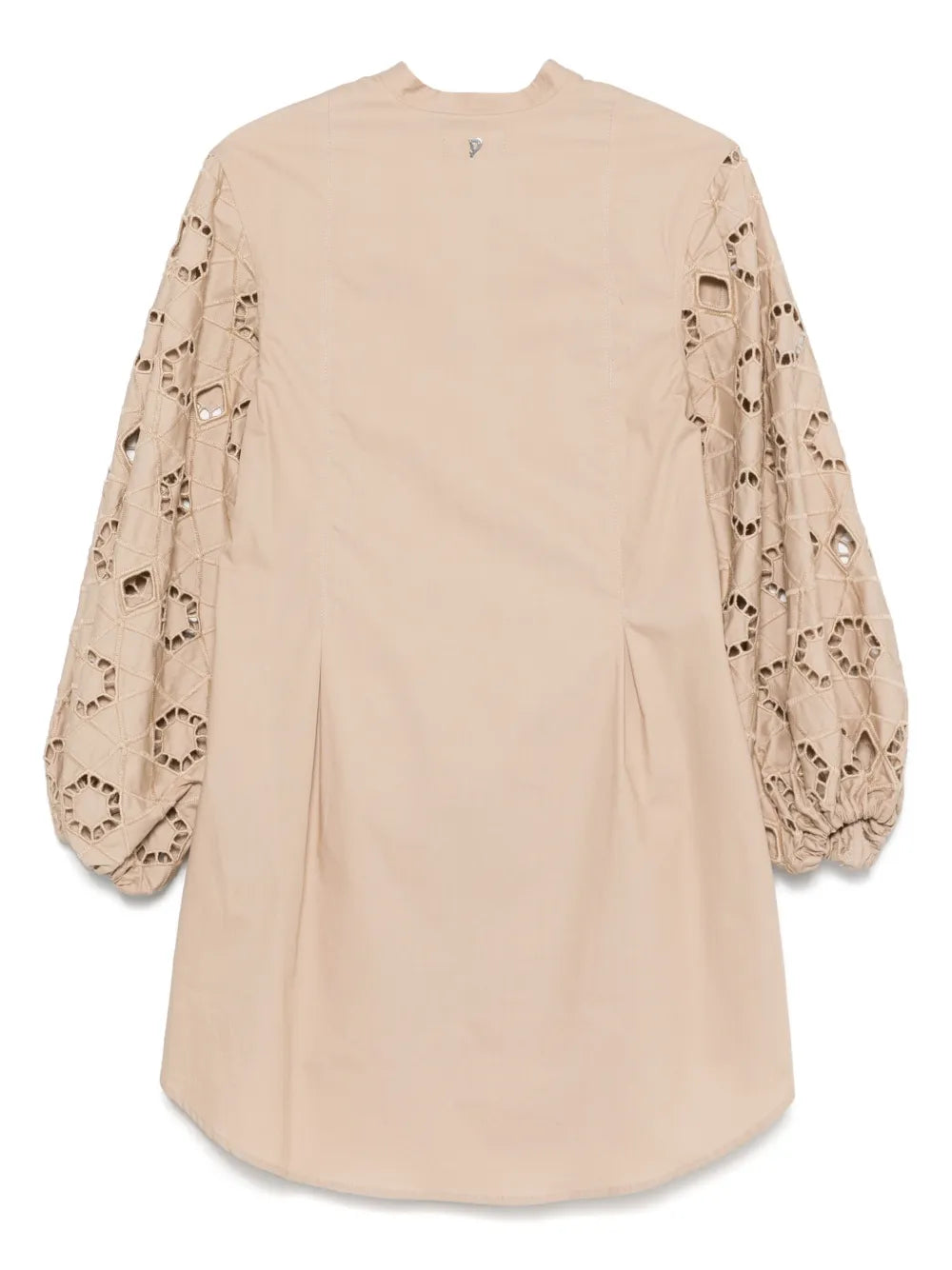 Embroidered-Motif Shirt Dress