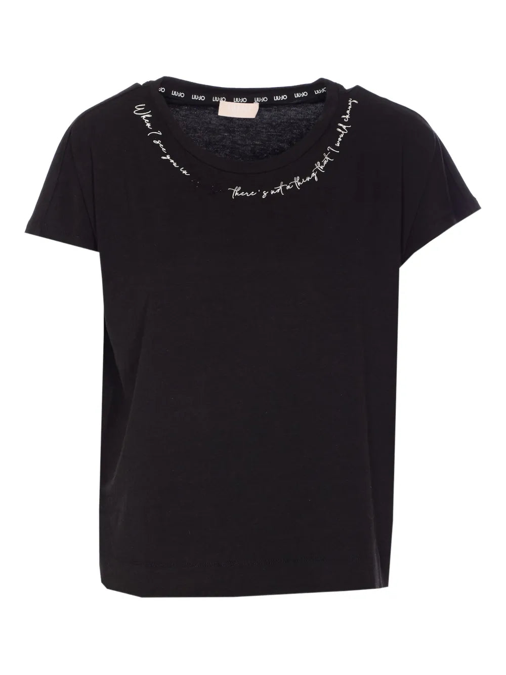 Slogan-Embroidered T-Shirt