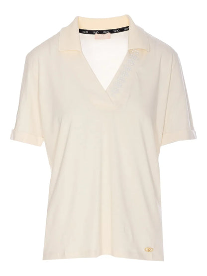 Short-Sleeve Polo Top