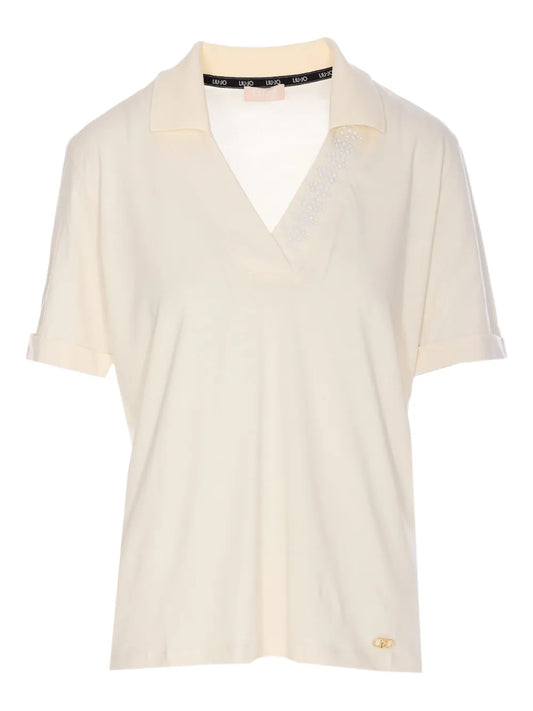 Short-Sleeve Polo Top