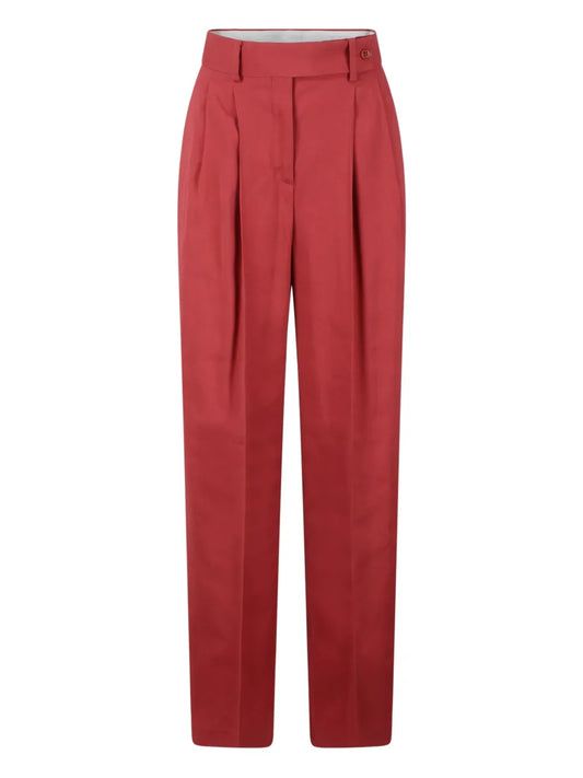 Pleated Wide-Leg Trousers