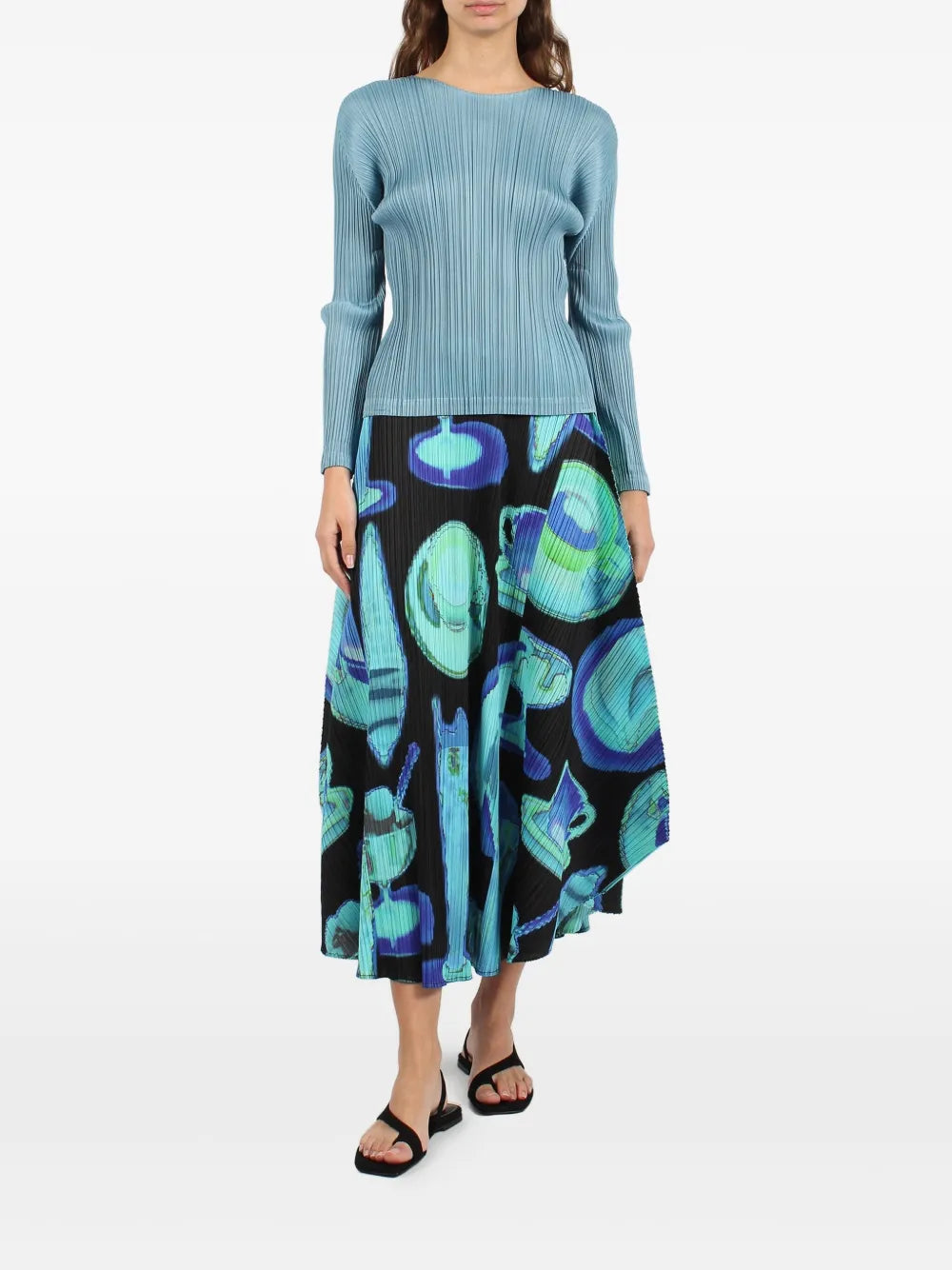 Pleated Maxi Skirt