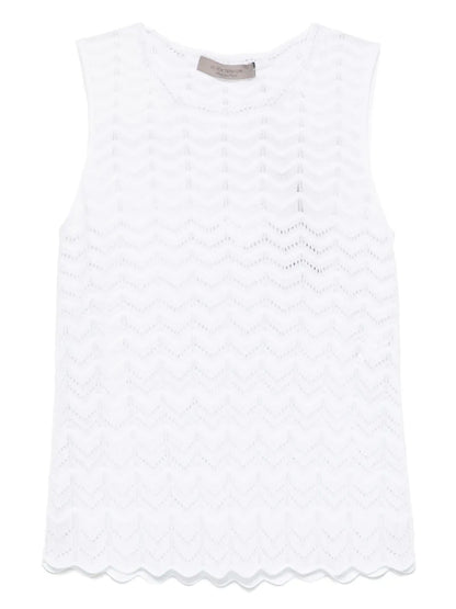 Pointelle-Knit Tank Top
