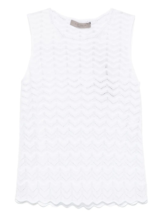 Pointelle-Knit Tank Top