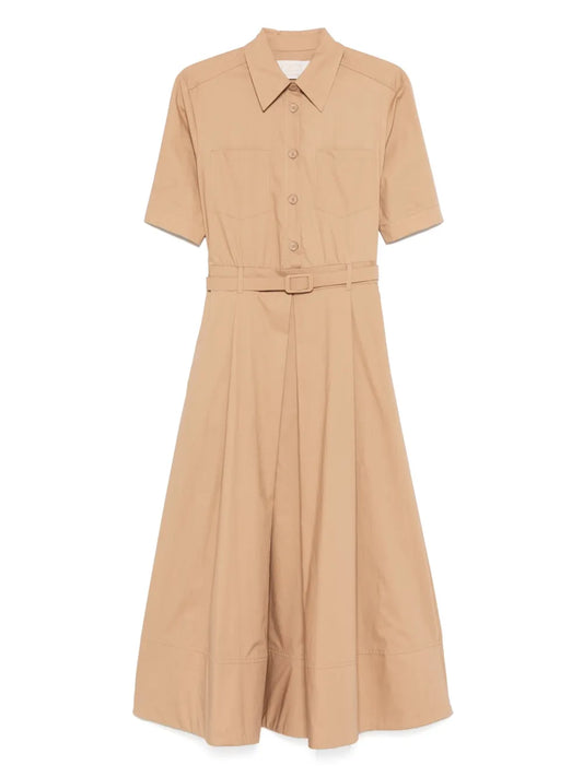 Pleated Shirt Dress